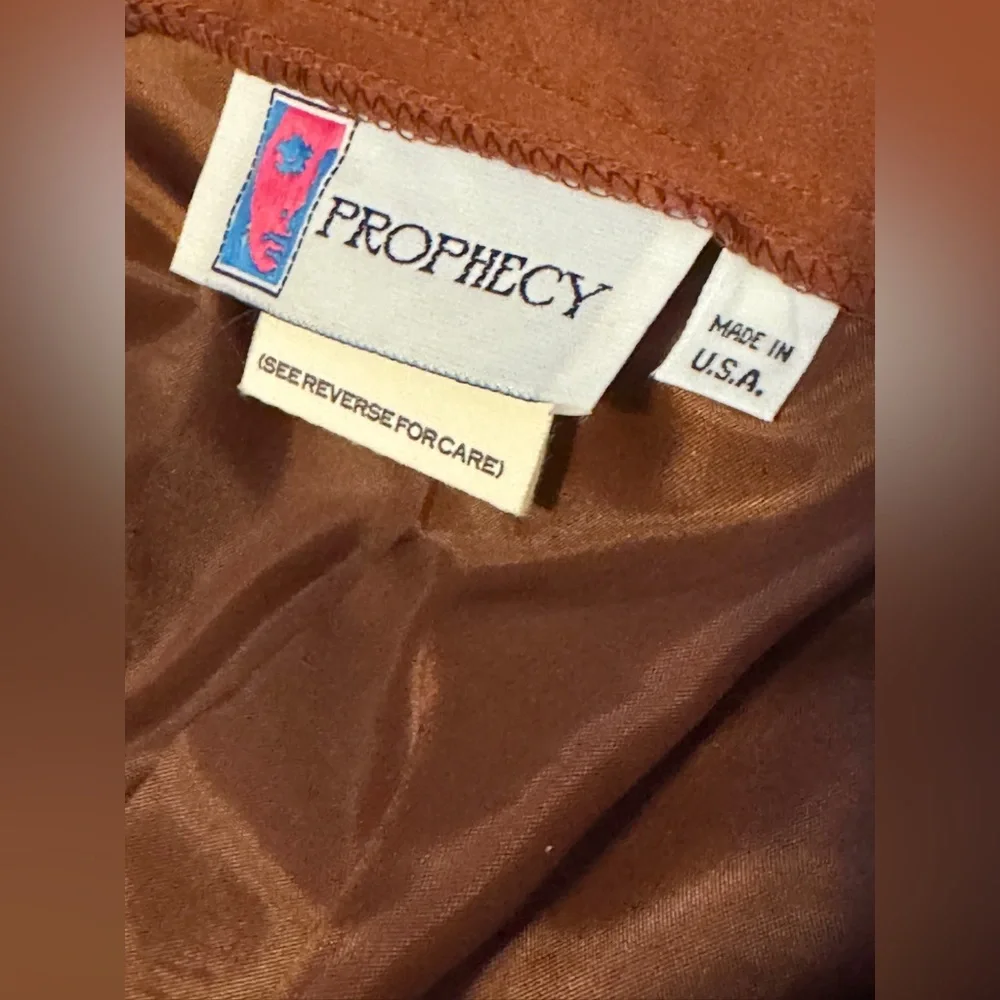 NWT Vintage Prophecy Burnt Orange Polyester Striped Skirt - NEW WITH TAGS! 1989
